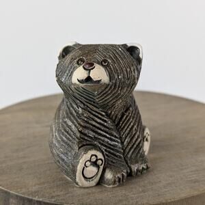 Rinconada Baby Black Bear Cub #183 Artesania Vintage Retired Figurine Signed